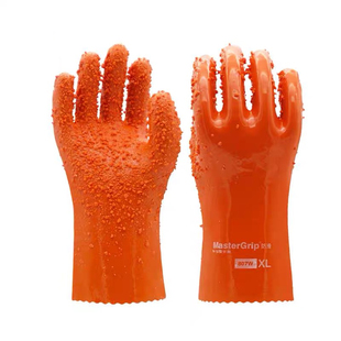 包邮东亚807止滑浸塑手套耐酸碱耐磨防滑防水工厂水产品加工手套