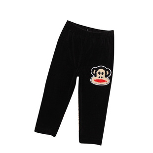 冬男童宝宝罩裤开档中小童套厚棉裤子银狐绒小孩罩手工棉裤不褪色