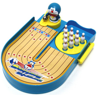 日本正版 现货EPOCH机器猫哆啦A梦保龄球弹珠亲子派对桌游玩具