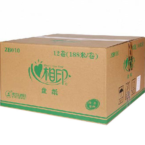 心相印酒店商场公用卫生间卷筒纸大卷纸3层加厚大盘纸12卷整箱装