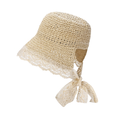 公主女童婴儿宝宝防晒草帽