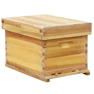 蜂大哥中蜂箱全套杉木烘干煮蜡活底标准箱七框十框中意蜂养蜂箱