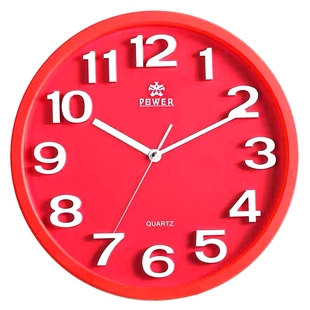 POWER霸王钟表13寸时尚挂表欧式客厅创意静音3D个性简约挂钟PW916