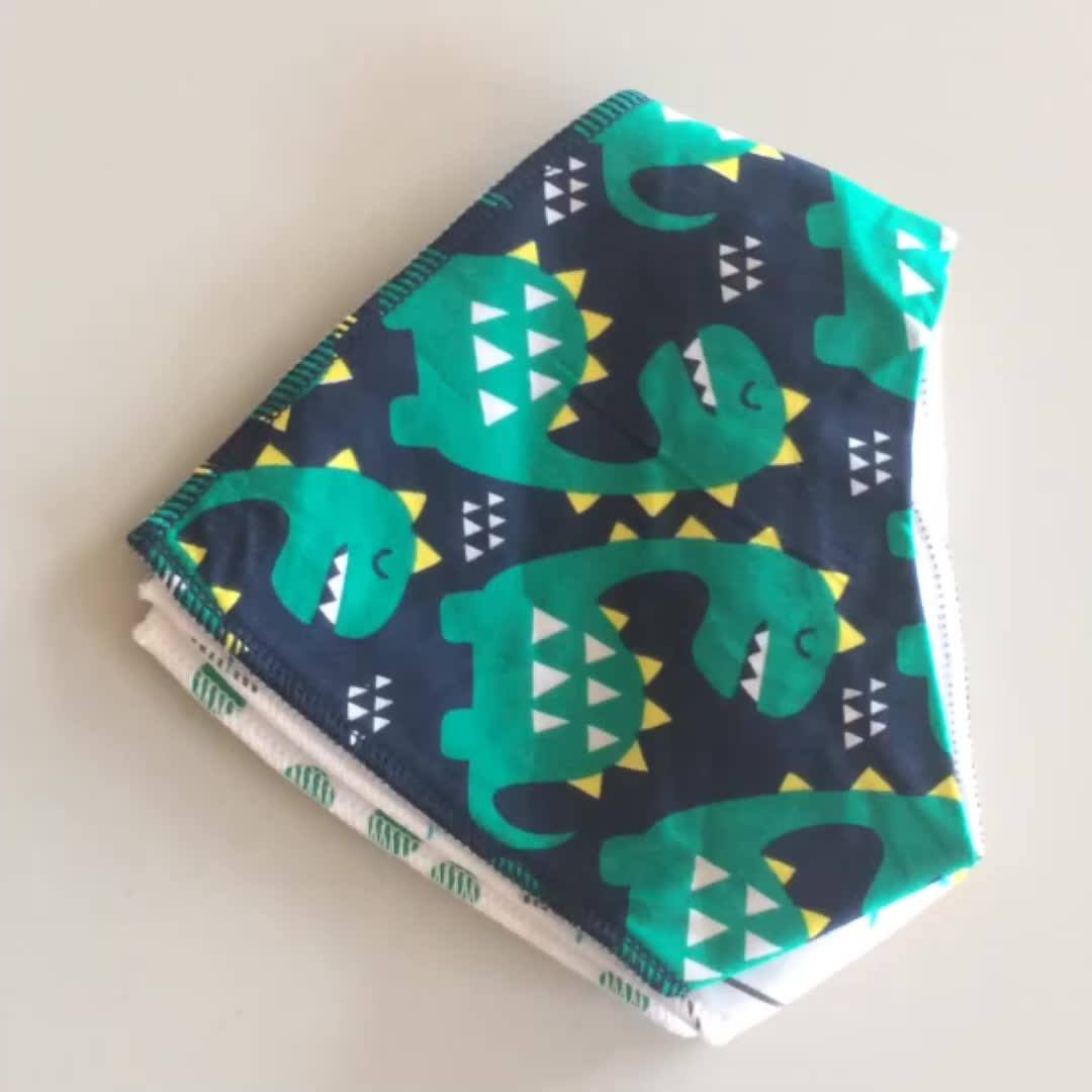 Elinfant Cotton Drool Bibs Baby Set 4 Pack Bandana Baby Bib Baby Scarf