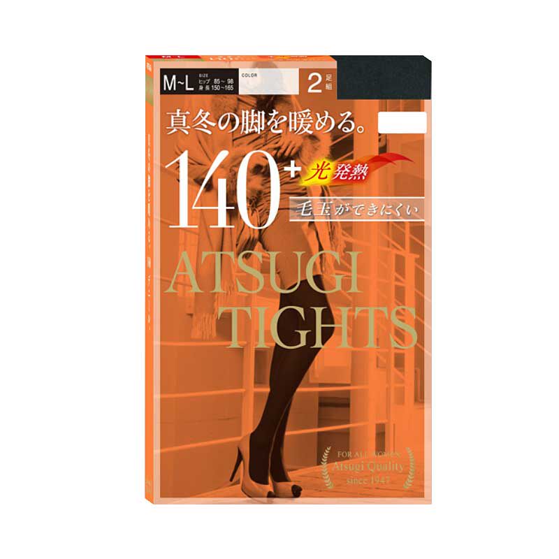日本正品Atsugi厚木140D天鹅绒光腿发热袜保暖打底连裤袜丝袜春秋