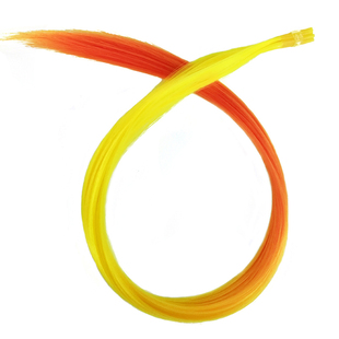 彩色接发束直发假发束无痕接发挑染渐变直发片发束七彩纤维棒棒发