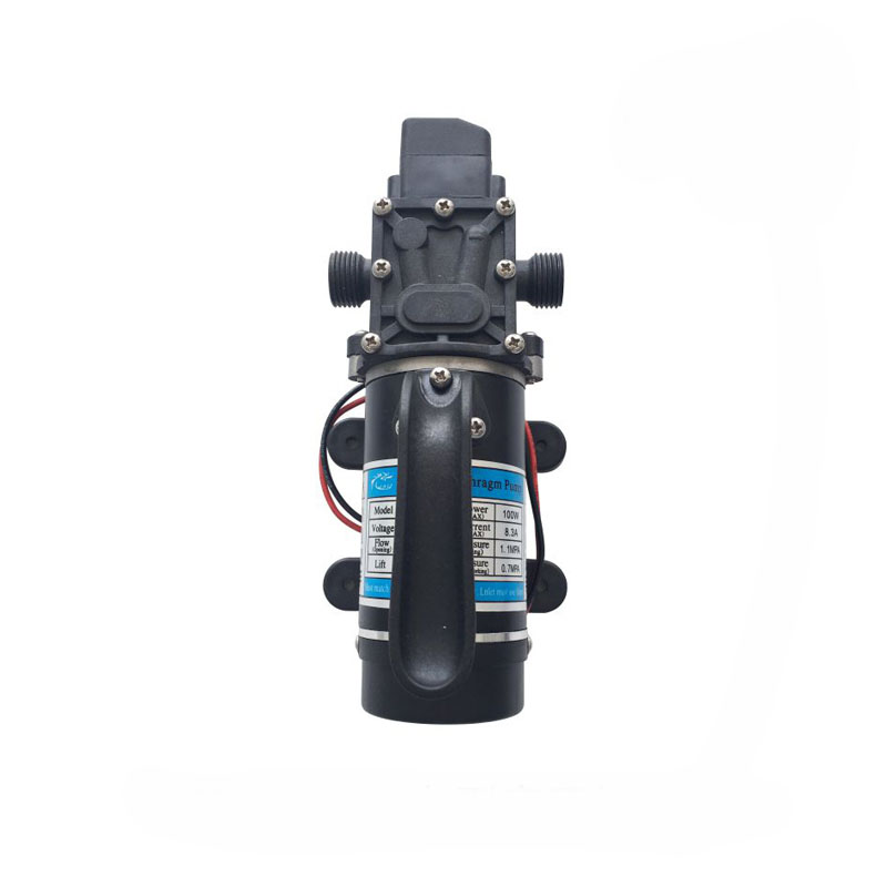 12V24V100W直流大功率打药农用电动隔膜泵自吸洗车高压水泵带风扇