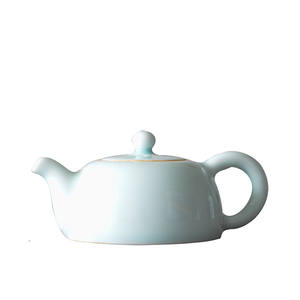 匠器家景德镇正品手工影青釉陶瓷功夫小茶壶青瓷手抓壶泡茶茶具