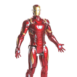 玩悦计划正版大号14寸钢铁侠可发光关节可动人偶mk46手办模型36cm