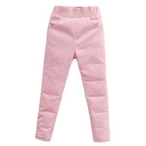 女童儿童羽绒裤外穿加厚中大童高腰棉裤白鸭绒保暖打底铅笔裤童装