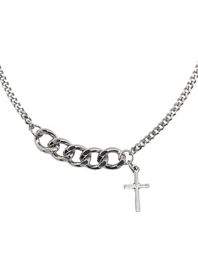 scandium小十字架链条冷淡风钛钢