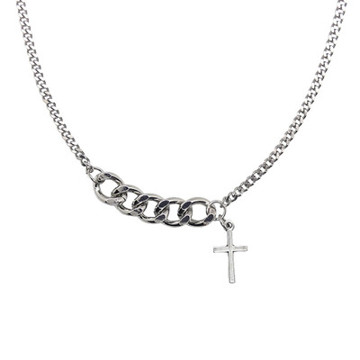 scandium小十字架链条冷淡风钛钢