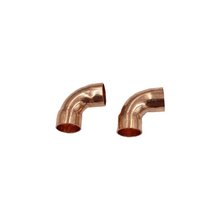 90度紫铜弯头承口焊接插入式铜管弯脖接头扩口等径直角弯头6~80mm