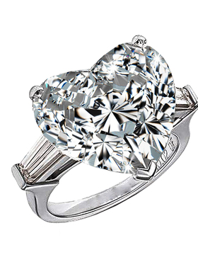 格拉夫同款10克拉心形女美国钻戒