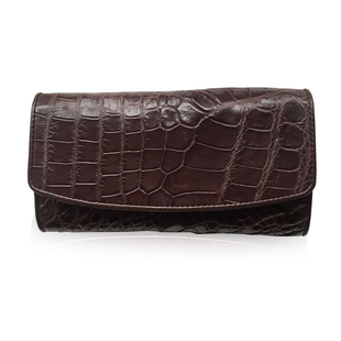 泰国新款鳄鱼皮手包晚宴女士长款钱包商务包真皮手拿包包磁扣女包