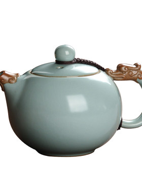 高端恒缘汝瓷功夫茶壶大容量复古