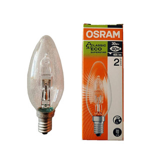 OSRAM欧司朗E27透明卤素灯泡46W护眼光源E14卤钨灯室内可调光30W