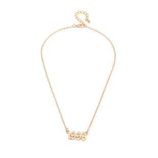 Birth Year Necklace跨境ins生日年份项链不锈钢不掉色1980-2020