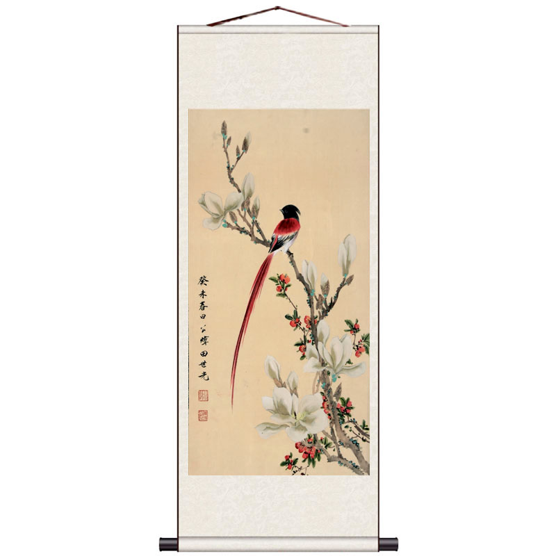 书画字画客厅挂画定制国画卷轴