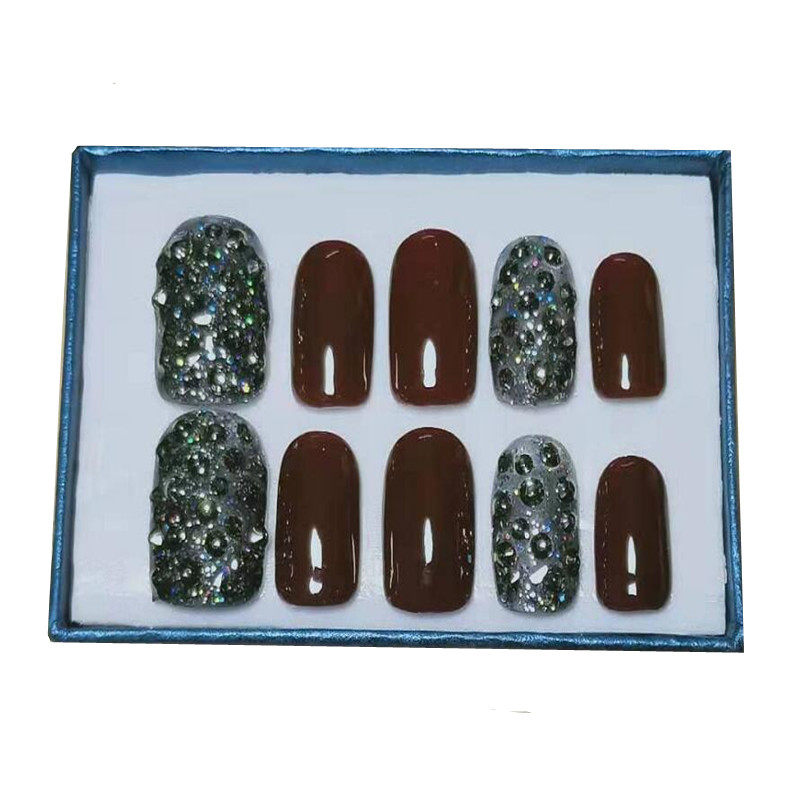 闪钻光疗美甲穿戴显白成品