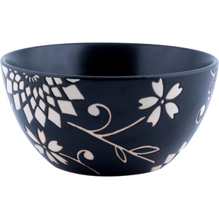 玉泉叶舞日式创意陶瓷饭碗 家用西餐牛排盘子碗碟餐具套装釉下彩