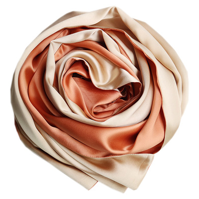 金色拼接桑蚕丝围巾空调披肩