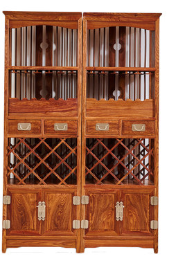 花梨木刺猬紫檀酒柜组合酒柜