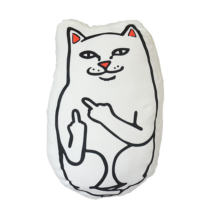 靠垫靠垫趣味贱猫中指猫抱枕