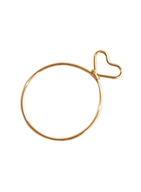 手作风叠戴爱心包金戒指秋季新品