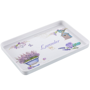 新运隆 密胺欧式长方形托盘杯子茶盘家用创意蛋糕盘水果盘点心盘