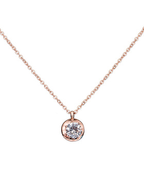 抖音玫瑰金钛钢韩版项链饰品