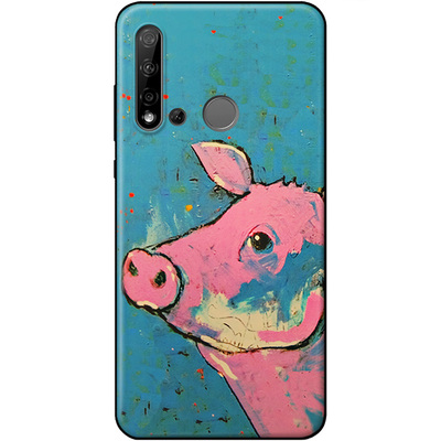 适用华为nova987se/5i/5z/3/4e/2s/7pro手机壳丑猪油画个性插画软