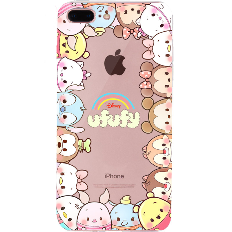 适用于可爱ufufy苹果8plus手机壳iphoneX超薄7全包se透明软套6S女