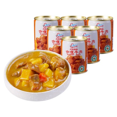 古龙食品咖喱牛肉罐头户外