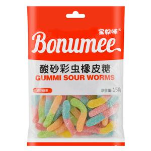 宝奴咪软糖糖果橡皮糖酸味果汁味QQ糖80g小包装儿童零食网红食品