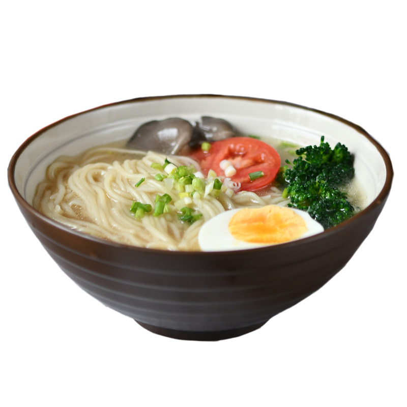 7英寸古朴带足大面碗陶瓷沙拉碗料理碗饭碗 餐具家用微波炉可瑕疵