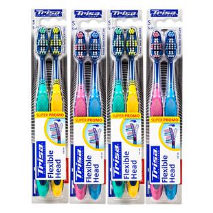 Trisa瑞士原装进口灵动牙刷成人家庭装软毛 呵护牙龈 8/10支装