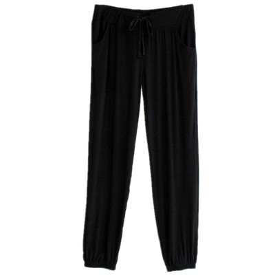 莫代尔春夏纯色加肥大码哈伦裤