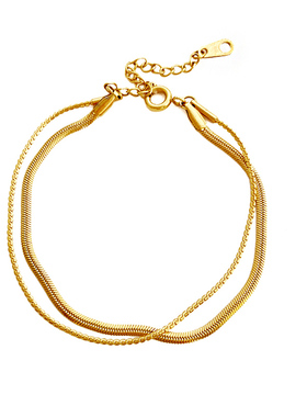 小众设计双层蛇骨手链