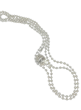 日韩925纯银圆珠项链防过敏百搭