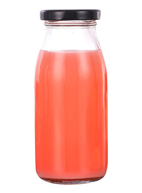 200ml300ml果汁牛奶专用玻璃瓶铁盖密封银耳瓶鲜奶瓶食品级鲜炖瓶