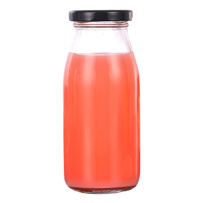 200ml300ml果汁牛奶专用玻璃瓶铁盖密封银耳瓶鲜奶瓶食品级鲜炖瓶