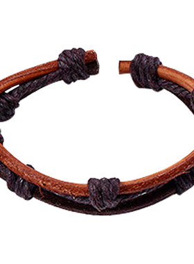 欧美牛皮手链DIY六件套多层文艺