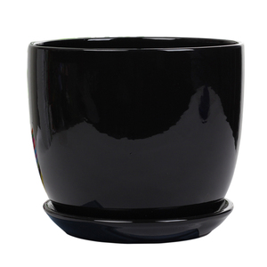 陶瓷花盆绿萝瓷特大号 白色/黑色简约个性创意带托花盆包邮清仓