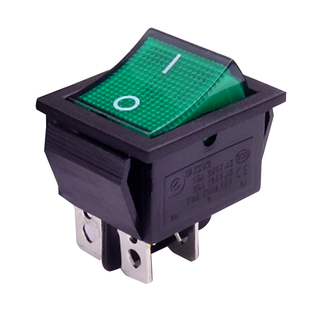 船型开关KCD2-201 KCD4 银点四脚二档带灯开关 翘板电源开关