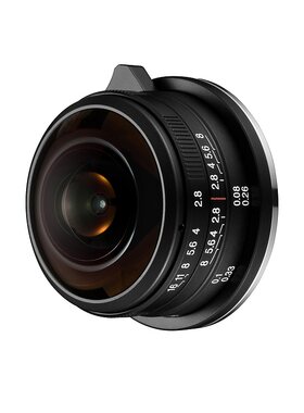 LAOWA老蛙4mm F2.8鱼眼手动镜头m43口MFT松下奥林巴斯 210度圆周