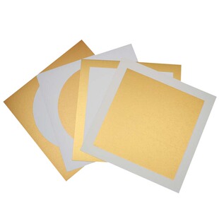 包邮方形圆形空白泥金熟宣宣纸卡纸镜片软卡 小楷工笔人物画专用