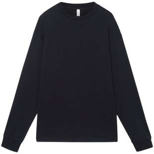 nice rice好饭 r.系列260G全棉纯色简约休闲圆领长袖T恤NCC02017