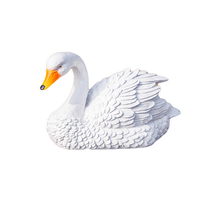 仿真鸭子水池假山水景鱼池浮水