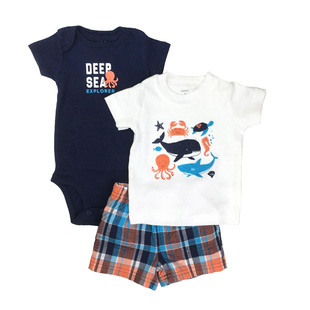 美国carters卡特正品新款纯棉夏季男女宝宝套装